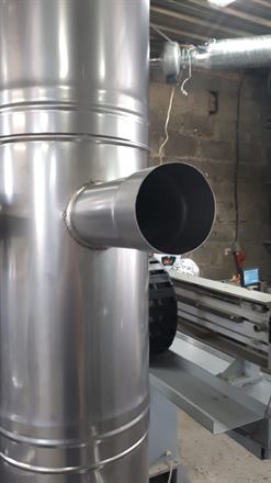 Одностенный дымоход из нержавеющей стали — фото с объекта